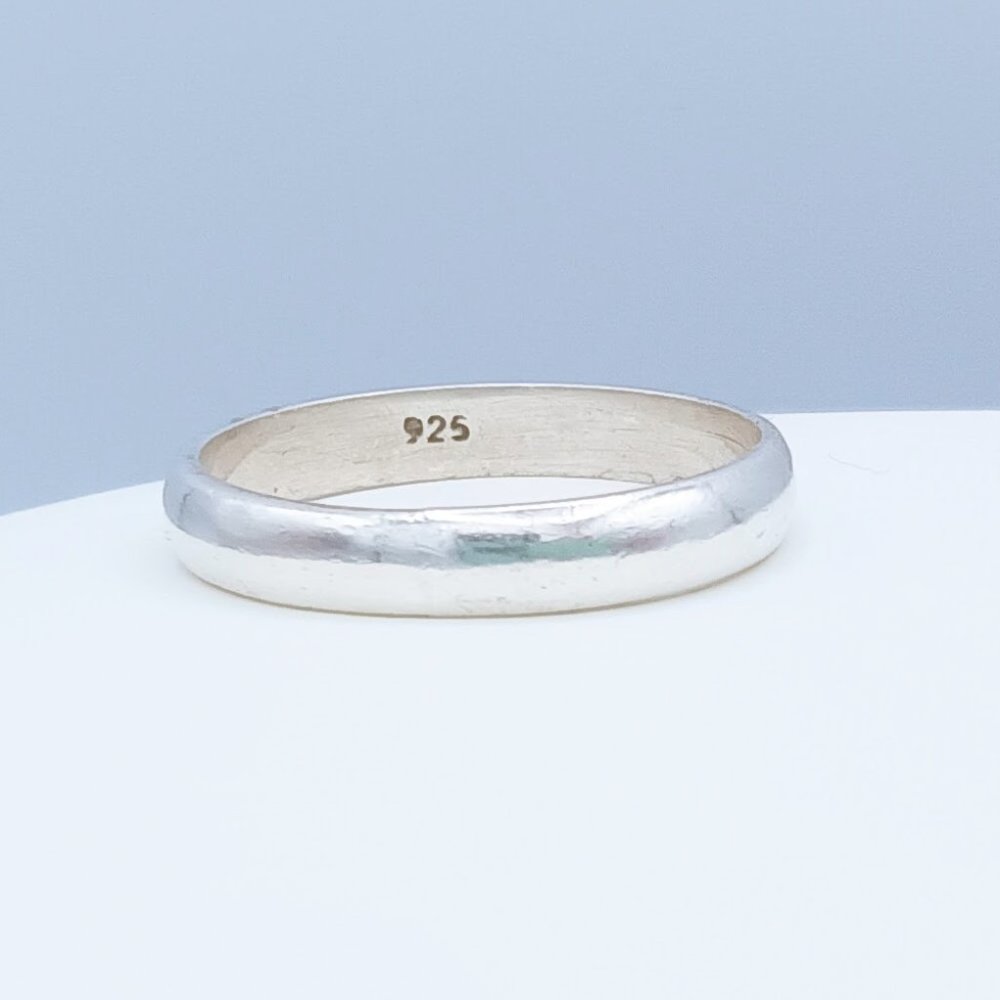Vintage 925 Sterling Silver Classic Wedding Band Ring